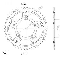 Supersprox Stealth-Kettenrad 520 47Z (Rot)
