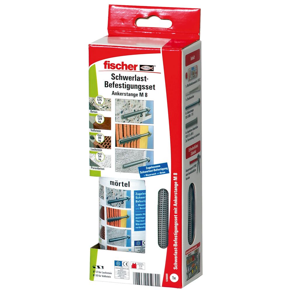 fischer Schwerlastbefestigungsset Ankerstange M8, Injektionsmörtel 150ml #834566 - Image 4