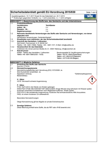 Söll TeichStarter 250 g
