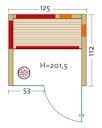Infraworld Infrarotkabine TrioSol Glas 125 Tanne VG inkl. 5-teiligem gratis Zubehörset
