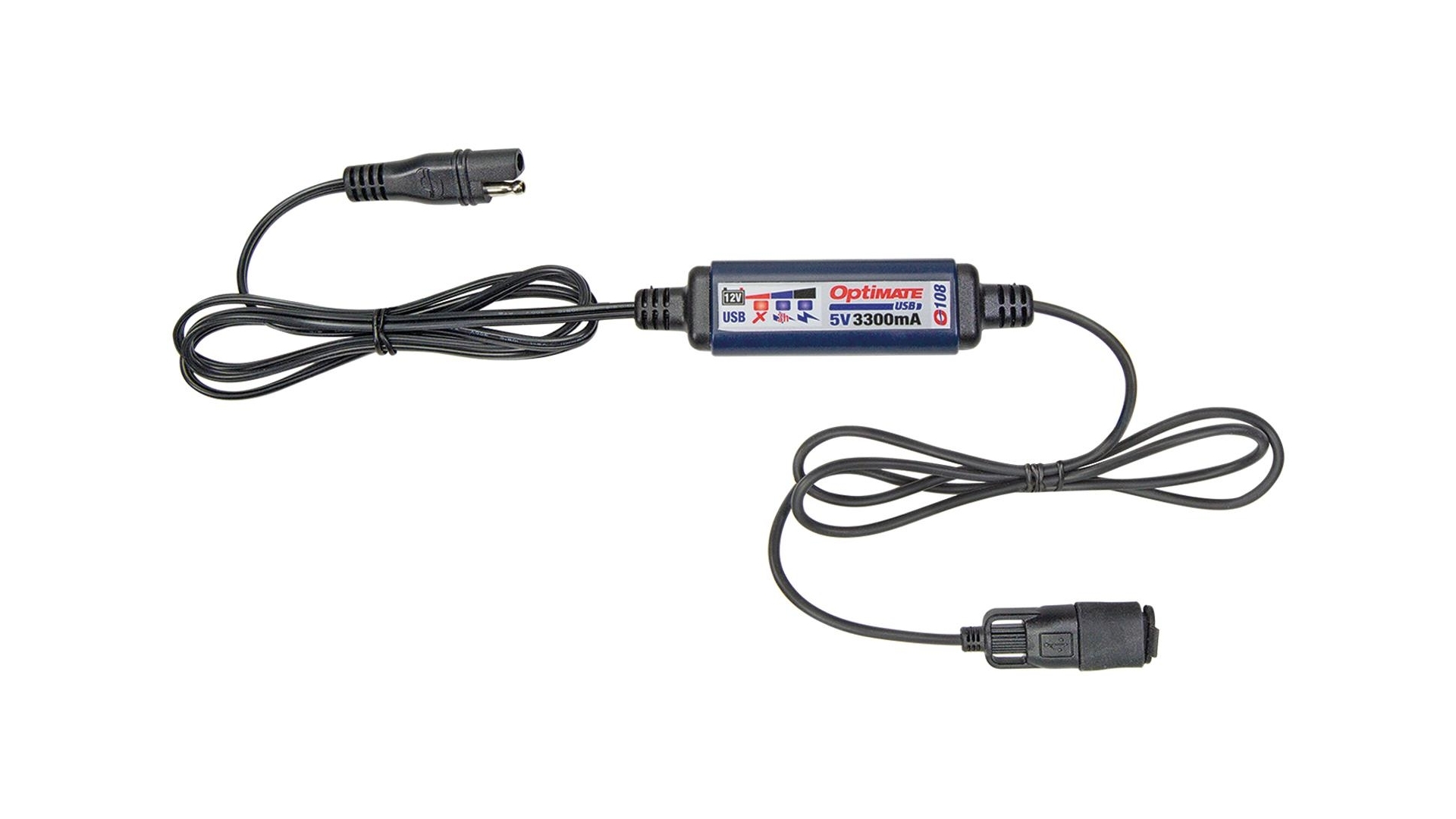 Tecmate Ladegerät SAE Anschluss und USB-Adapter 3300mA