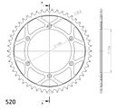 Vorschaubild Supersprox Stahl-Kettenrad 520 50Z (Schwarz)
