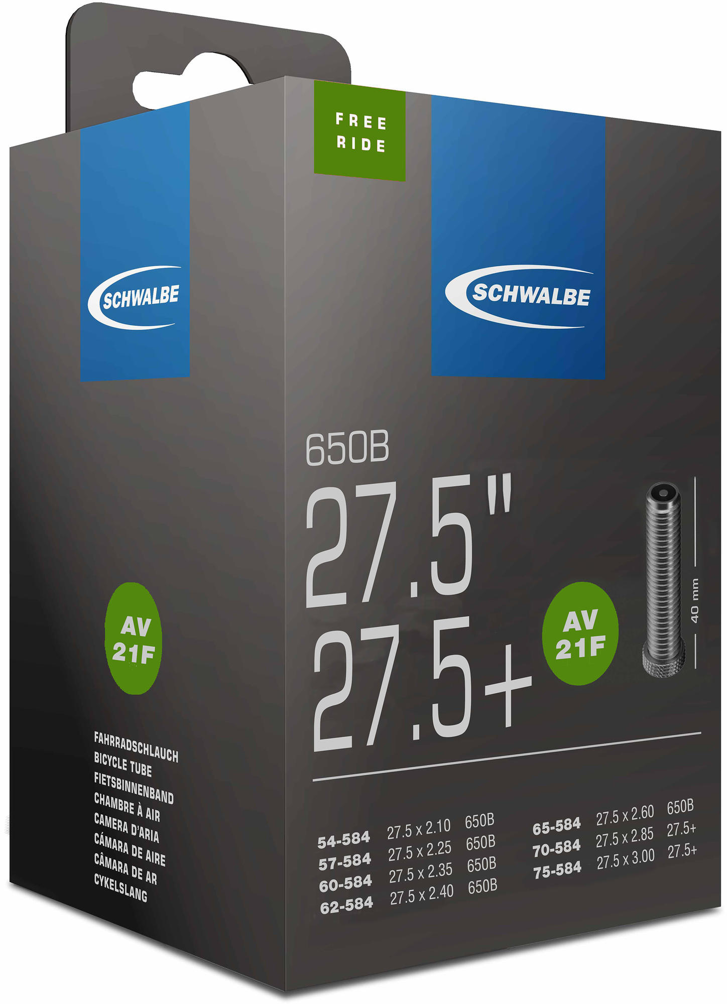 Schwalbe Schlauch Nr. 21 F Freeride