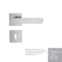 Vorschaubild Griffwerk Wechselgarnitur AVUS eckig - Samtgrau, Kaschmirgrau, Graphitschwarz