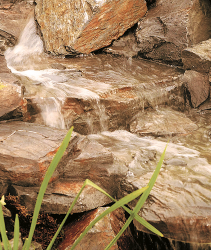 Oase Bachlaufschale Premium Colca Canyon schiefer grün, Links