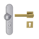 Vorschaubild Griffwerk Kombi-Schutzbeschlag TITANO SB_882 mit Griff VAYA 136 ARIS 72mm Zylinderabdeckung Tür 38-50mm L VAYA 136 VAYA 136 ARIS Gold matt