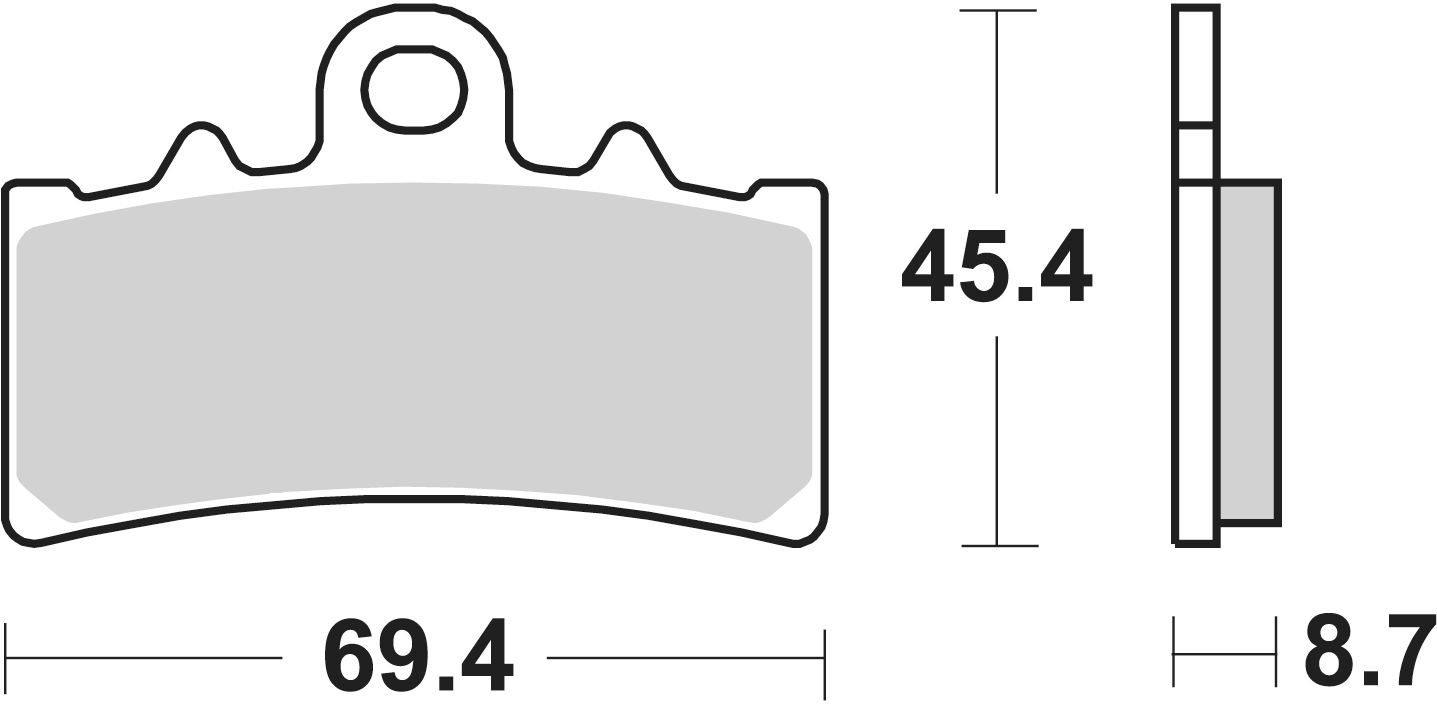 SBS Bremsbelag 877DC Road Racing Dual Carbon
