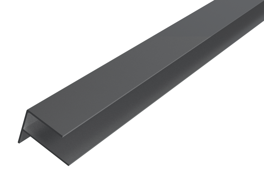 Fiberdeck Alu WEO Essential Cladding F-Profil Dark Grey 35x45mm L-300 cm