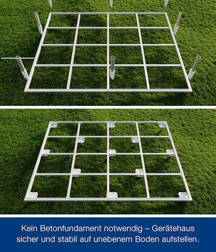 Hörmann Schraubfundament für Gerätehaus Juno - 7 Schrauben