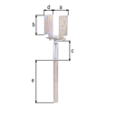 Vorschaubild Alberts® Pfostenträger galvanisch verzinkt dickschichtpassiviert. 71-161x110x70x250 mm