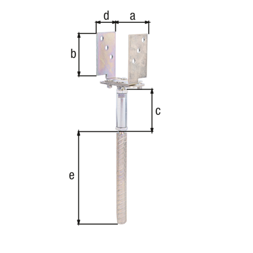 Alberts® Pfostenträger galvanisch verzinkt dickschichtpassiviert. 71-161x110x70x250 mm