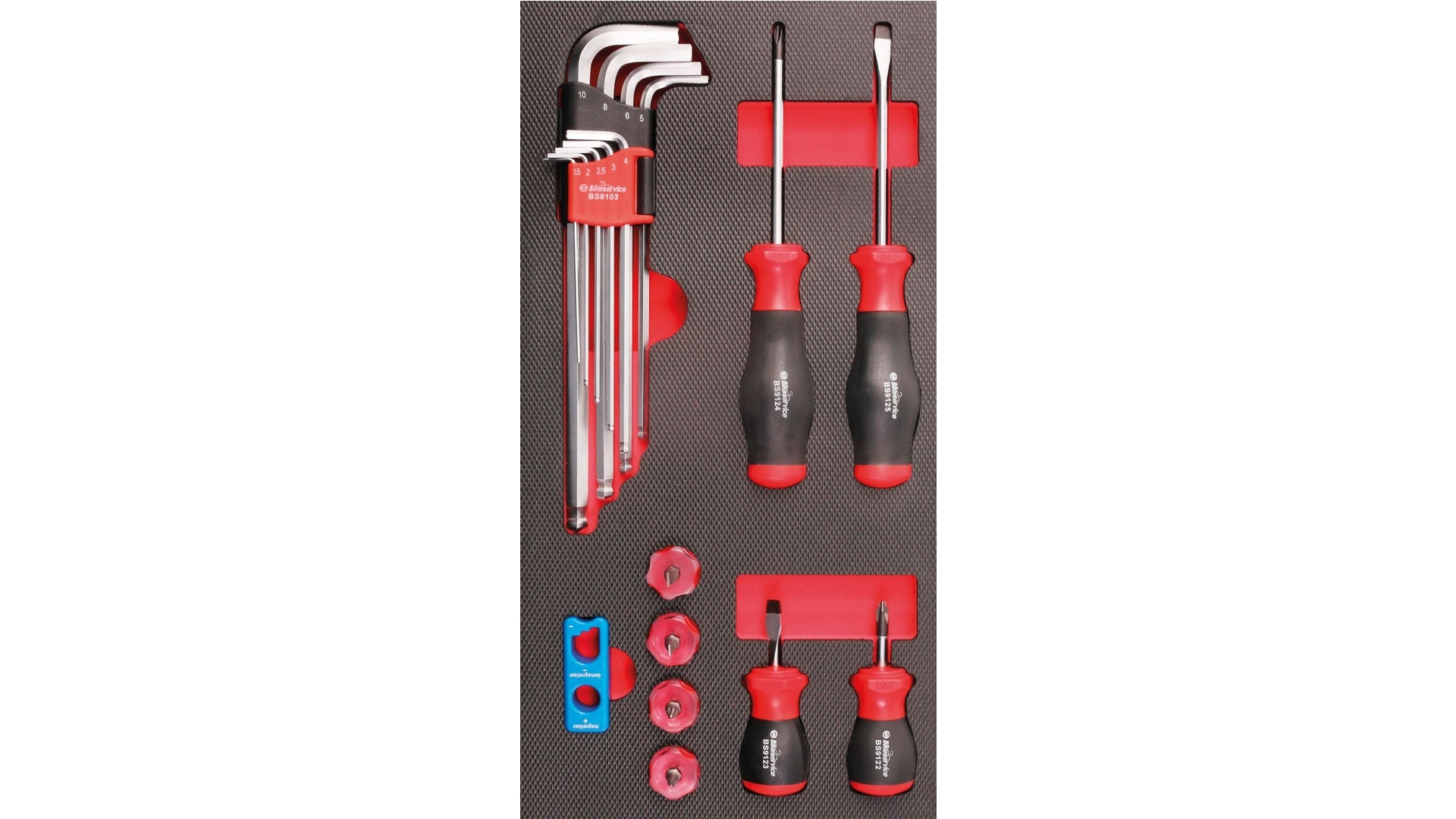 Bikeservice Moduleinlage Schraubendreher & Winkelschlüssel 18-teilig