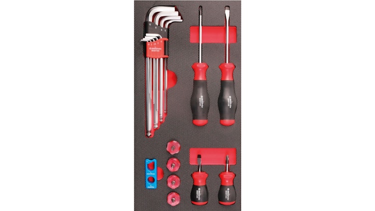 Bikeservice Moduleinlage Schraubendreher & Winkelschlüssel 18-teilig