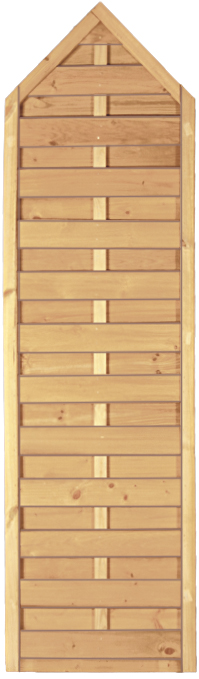 T&J Massivzaun spitz 60 x 210/ 180 cm