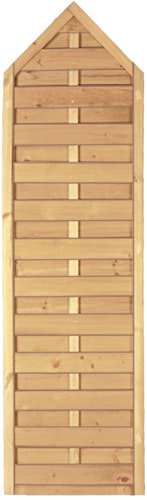 T&J Massivzaun spitz 60 x 210/ 180 cm