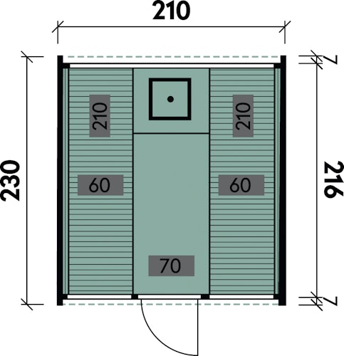 Wolff Finnhaus Cube Saunafass 230 Art 1