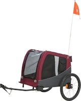 TRIXIE Fahrrad-Anhänger 2.0 schwarz/rot Größe L (75 x 86 x 80 (145) cm)