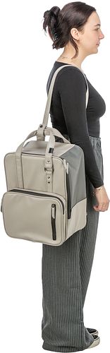 TRIXIE Rucksack CityStyle, 30 × 20 × 40 cm, hellgrau