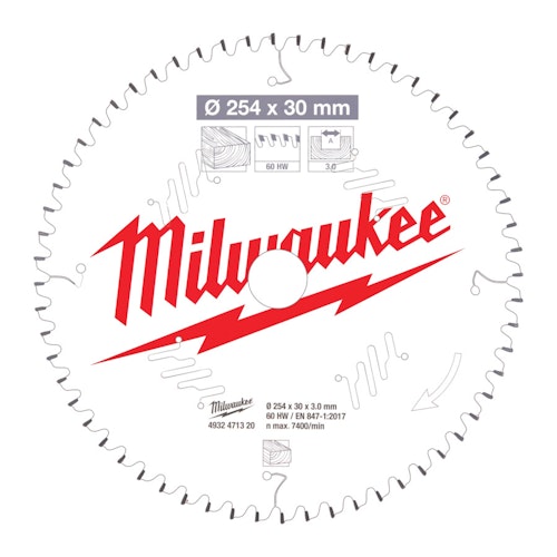 Milwaukee CIRCULARSAWBLADE KREISSAEGEBLATT  NEG. 4932471320