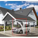 Vorschaubild Weka Leimholzrundbogen für Einzelcarport 614/615 Leimholz Flach- und Satteldach