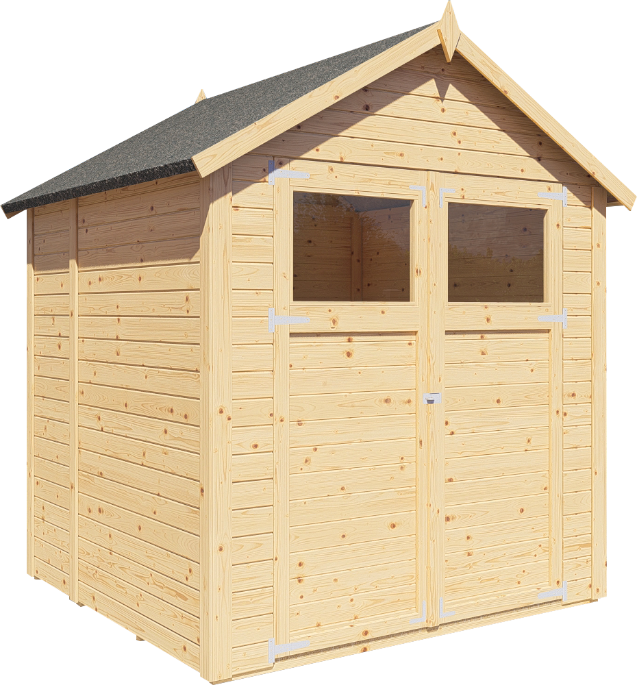 Bertilo Gerätehaus Sylt 1/2/3 - 14 mm naturbelassen Sylt 2  180x175 cm