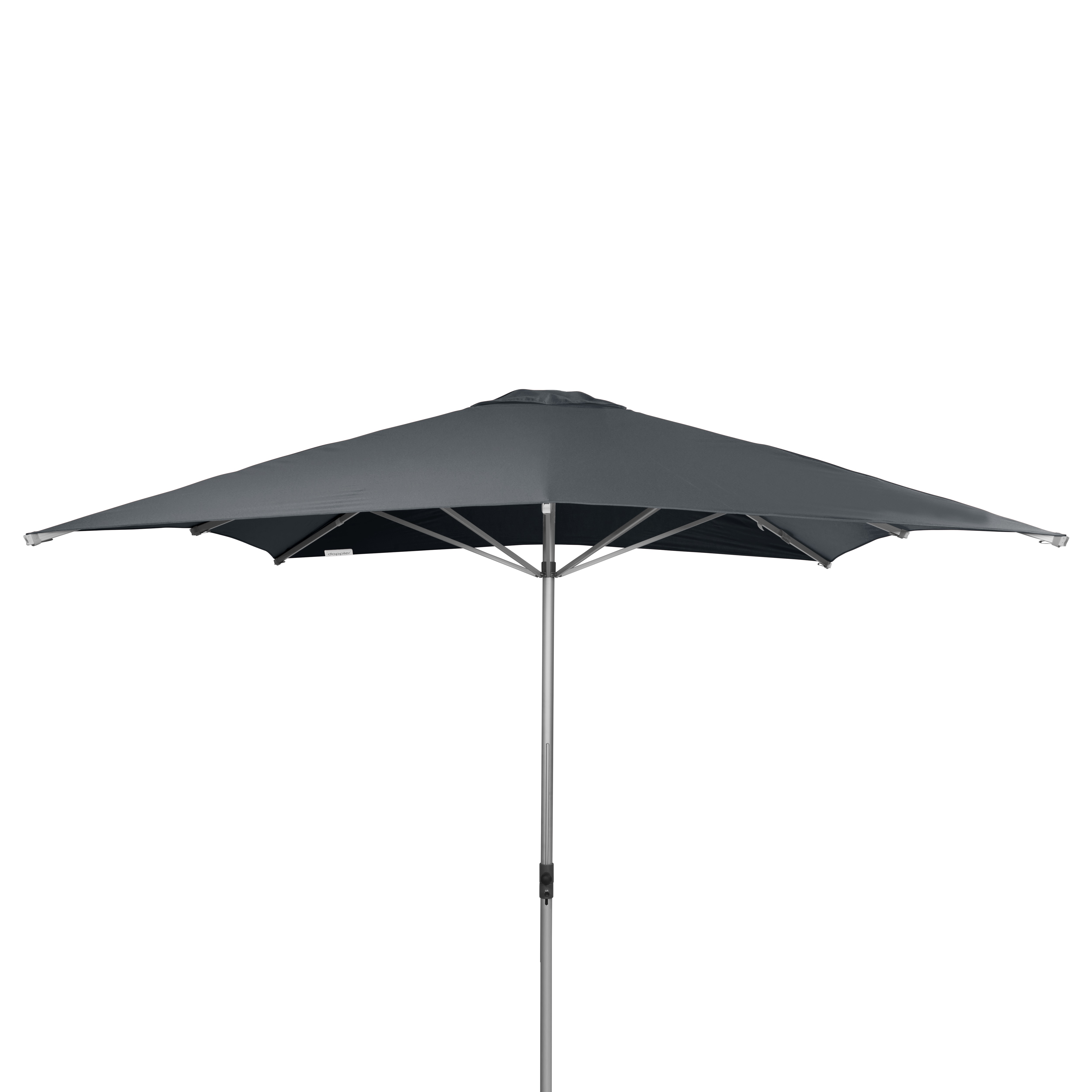 doppler Mittelmastschirm ALU EXPERT 300 x 300 Telescope, Aluminium Silber / 100 % Polyester 180 g/m² Anthrazit