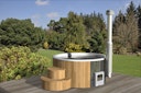 Vorschaubild Wolff Finnhaus Badebottich Hot Tub Ø 200 cm Thermoholz mit Außenofen & GFK-Wanne