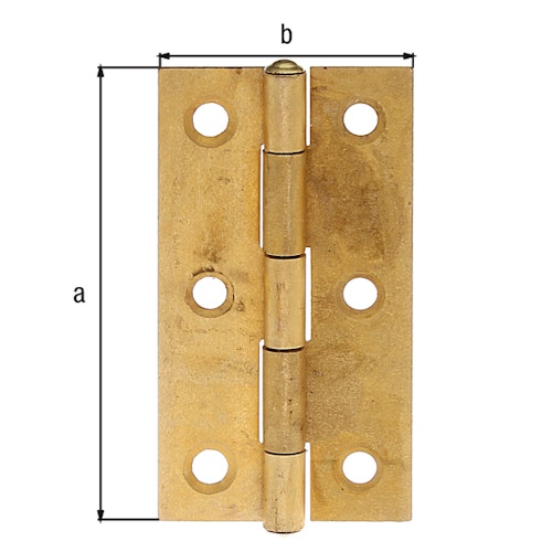 Scharnier gerollt schmal Mess. 64x34 mm