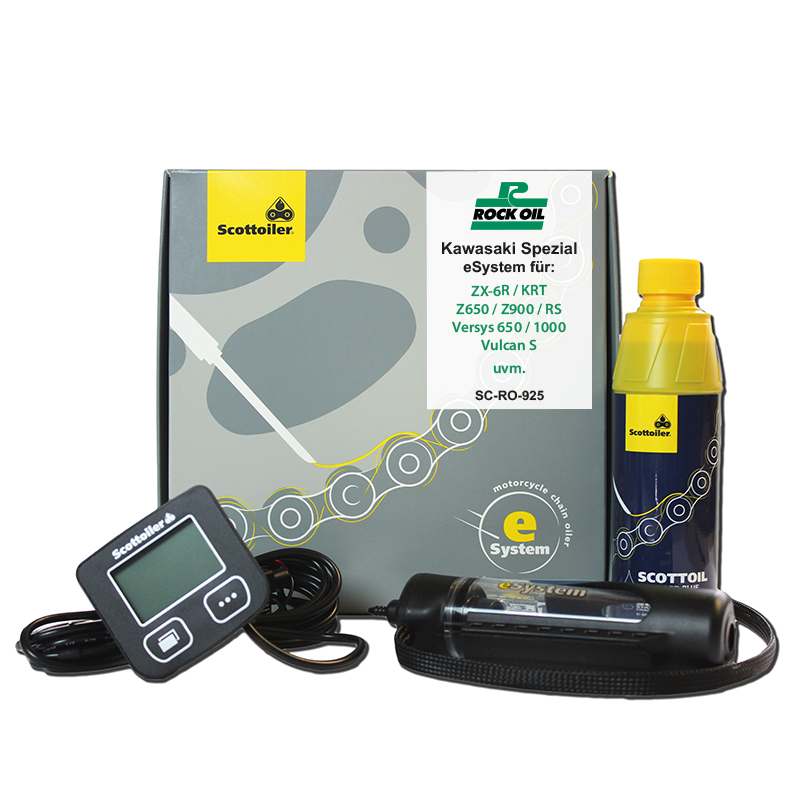 Scottoiler - Kawasaki Spezial Kits, Scottoiler Kit: eSystem (mit Display), Scottoiler Modell: Kawasaki Versys uvm.