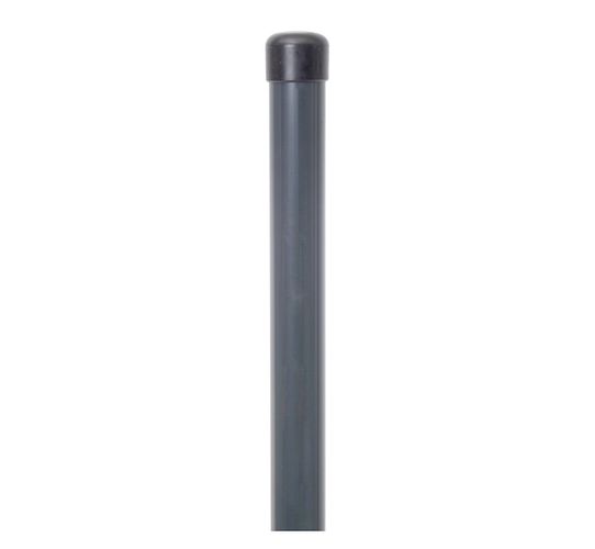 Alberts® Zaunpfosten,ungebohrt,f.Einschl.-BH,zinkp.anthrazit Kst.b.,L1690mm,Pfosten ⌀34mm 617622