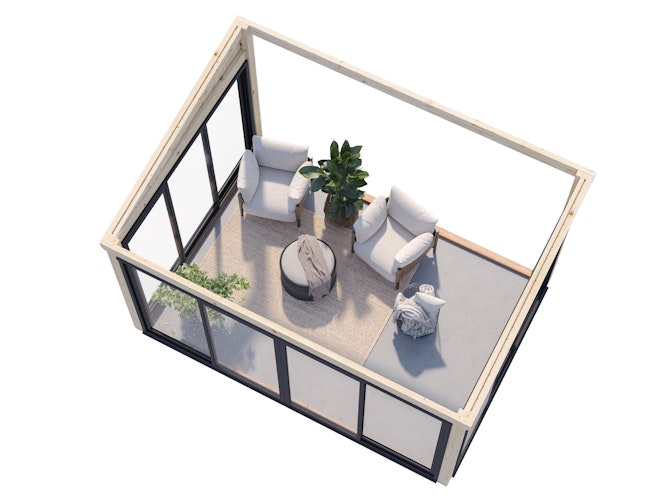 Palmako Glashaus Lumi 11,6 m² (Wintergartenanbau) - Slide