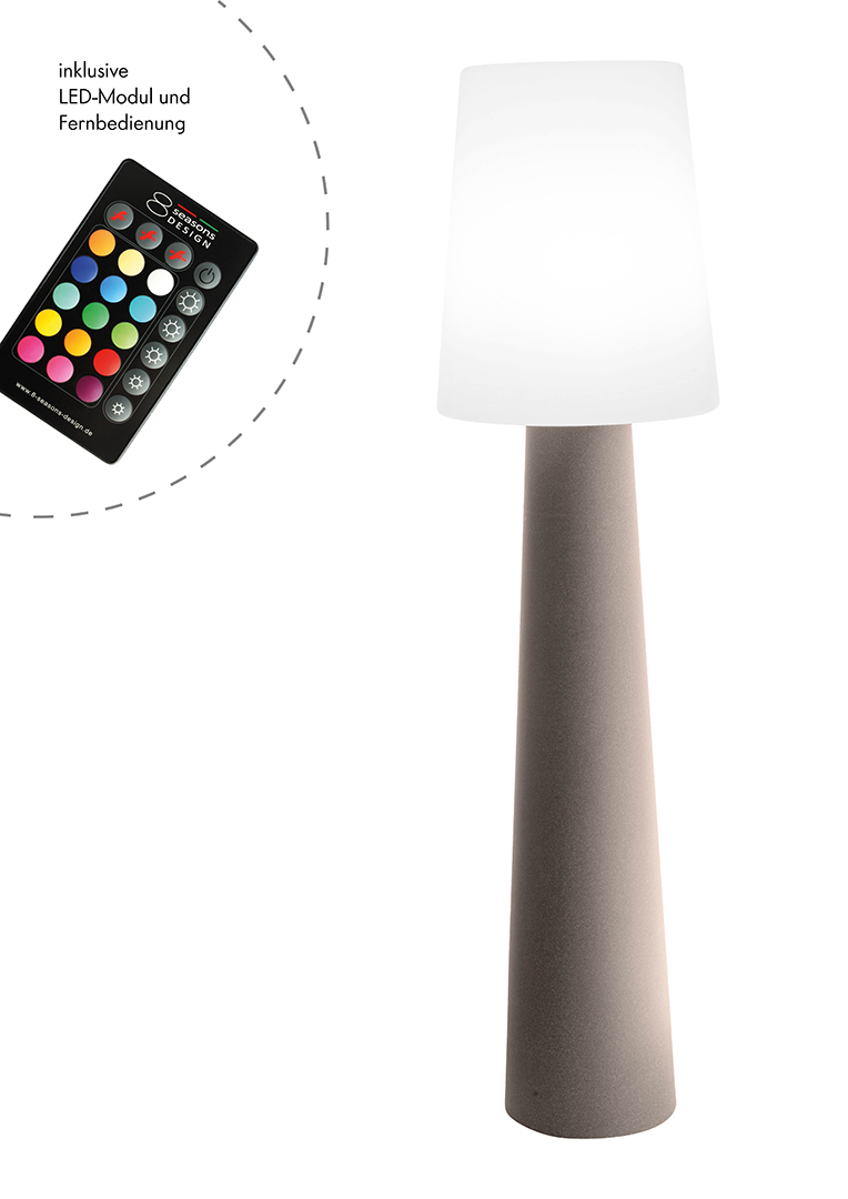 8 seasons design LED-Stehleuchte No. 1, 160 cm, sand (RGB)