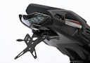 Vorschaubild PROTECH X-SHAPE Kennzeichenhalter SET mit Reflektor und Beleuchtung Alu & Stahl Schwarz für KAWASAKI Ninja 1000 SX,  Ninja 1100 SX / SE,  Z1000 SX