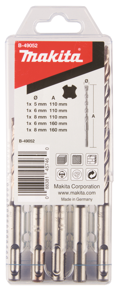 Makita SDS-VPLUS-Bohrer-Set Nr.2 5tlg. B-49052