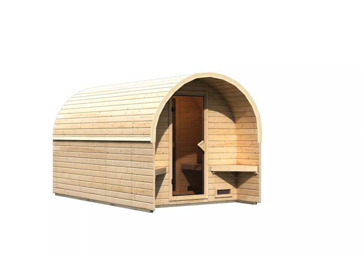 Karibu Gartensauna/Saunafass Fasshaus 3 inkl. gratis Sauna-Zubehörset im Wert von 234,94 €
