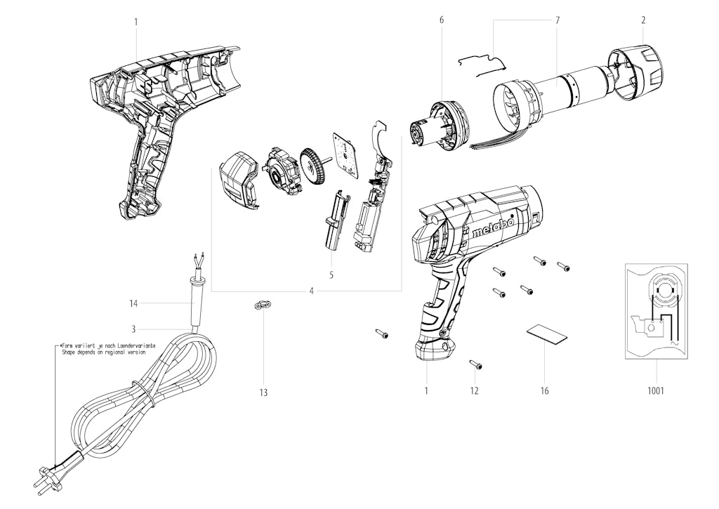 Explosionszeichnung Ersatzteile