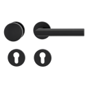 Vorschaubild Griffwerk Wechselgarnitur VAYA 128 LUCIA fast2fix Fast2Fix GK3 Rosetten rund Knopf R2 Graphitschwarz R