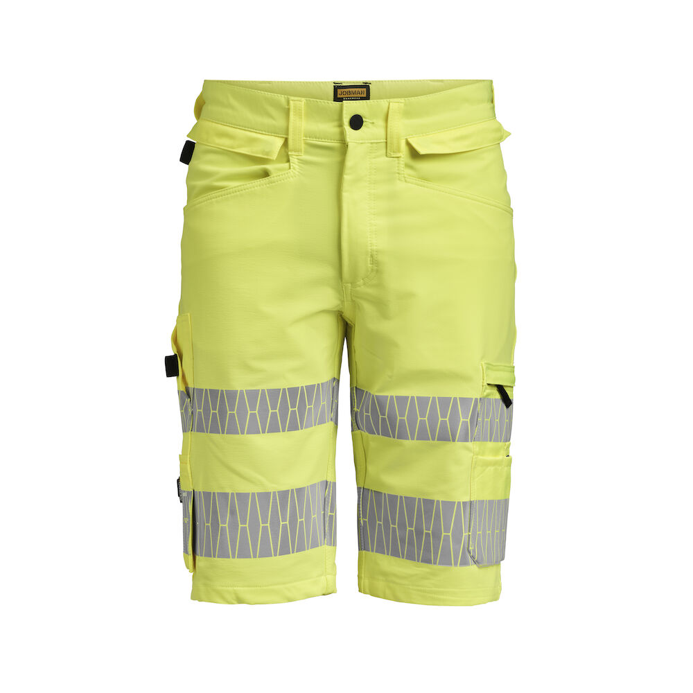Jobman 2296 Kurze Hose Stretch Hi-Vis C50 Gelb
