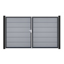 Vorschaubild GroJa BasicLine Premium Doppeltor Rahmen Aluminium Anthrazitgrau 3000 x 1800 mm