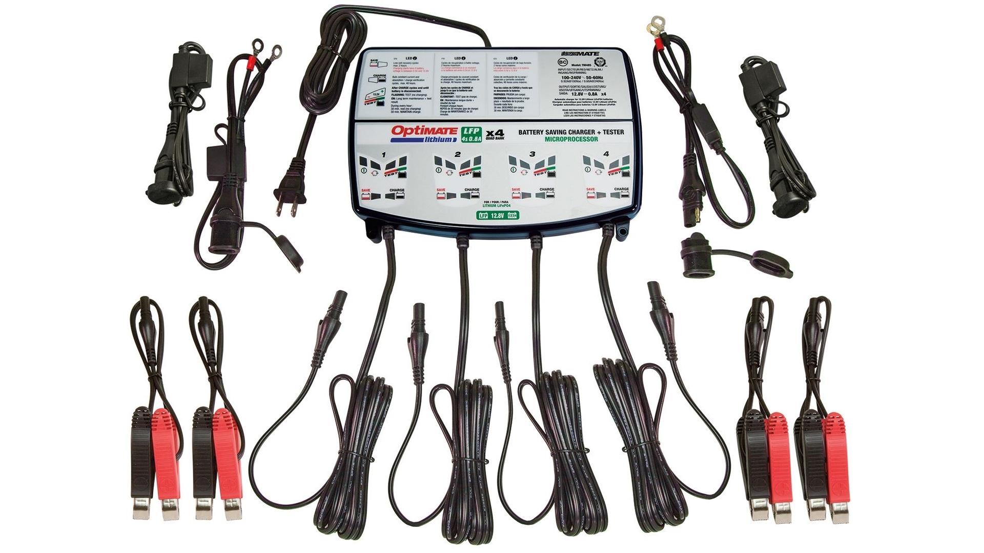 Tecmate Batterieladegerät Optimate Lithium 4x0.8A