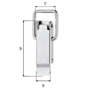 Vorschaubild Alberts® Kistenverschluss, ohne Schließhaken, galvanisch verzinkt dickschichtpassiviert, HxB 61x19 mm 347710