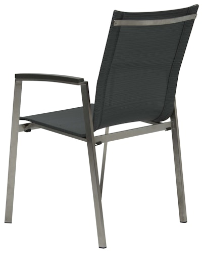 STERN Stapelsessel NEW TOP, Edelstahl / Textilen Karbon / Alu-Armlehnen Anthrazit