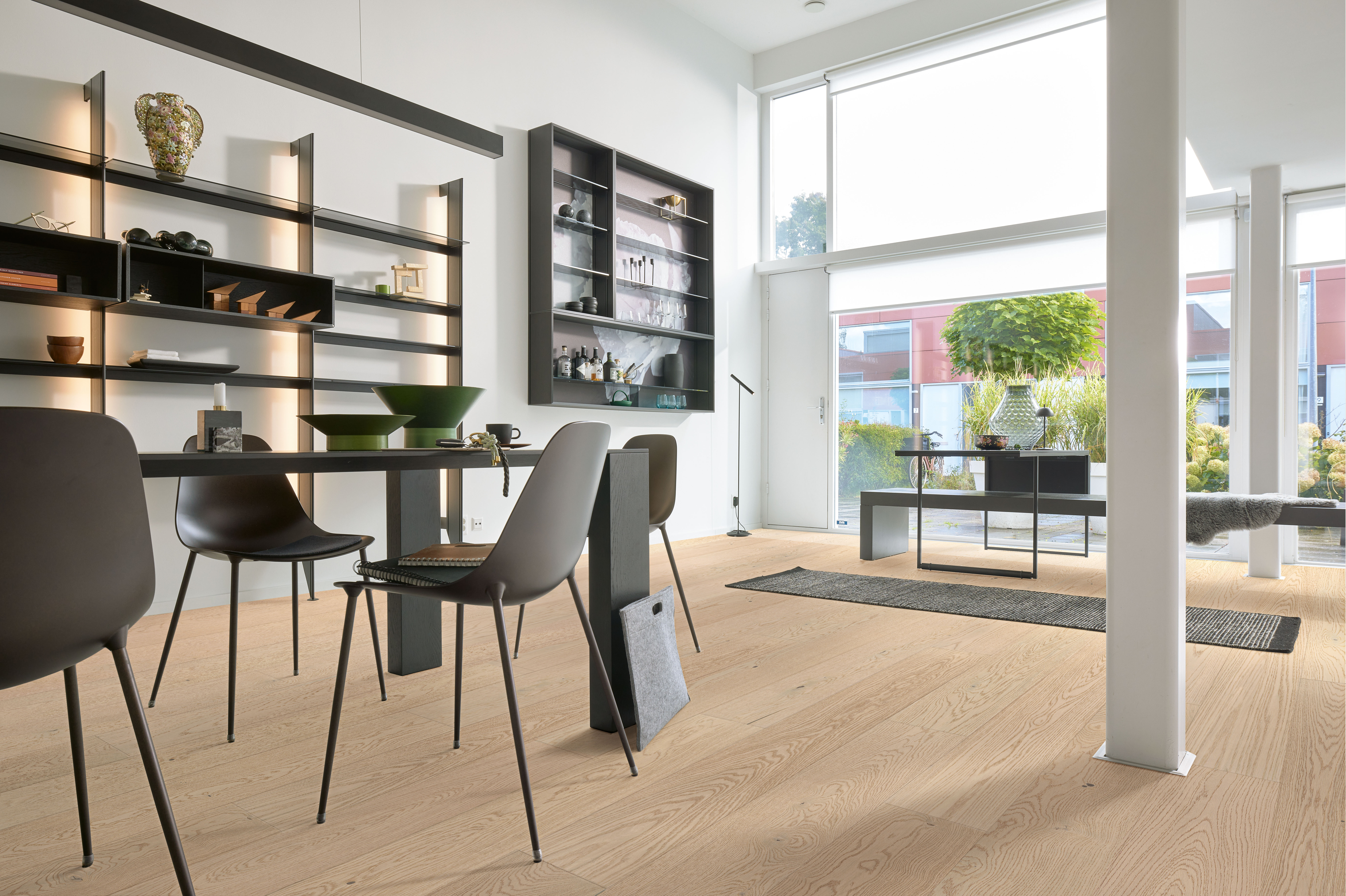 MEISTER Holzboden Natureflex HD 100 2200 x 210 x 8 mm 20014 Eiche lebhaft cremeweiß gebürstet ultramattlackiert