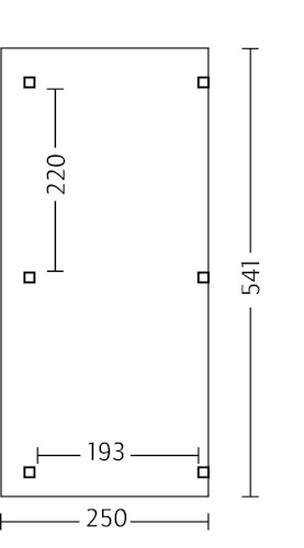 Skan Holz Siena aus Leimholz mit Mittelpfosten Breite 541 cm freistehende Terrassenüberdachung