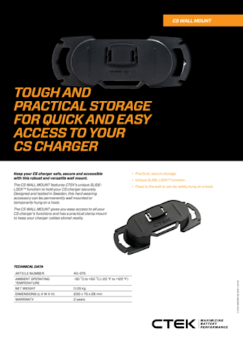 CTEK CS Wandhalterung