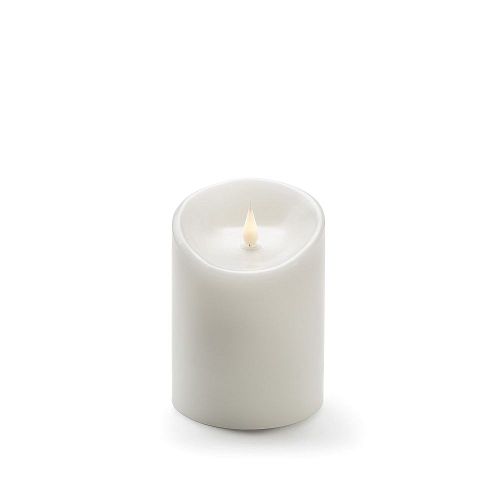 Konstsmide Weihnachtsbeleuchtung  LED Echtwachskerze weiß 3D Flamme Ø10cm