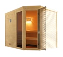 Vorschaubild Weka Premium Massivholzsauna Cubilis 3 Familiensauna mit Glastür+Fenster inkl. Montageservice - 45 mm