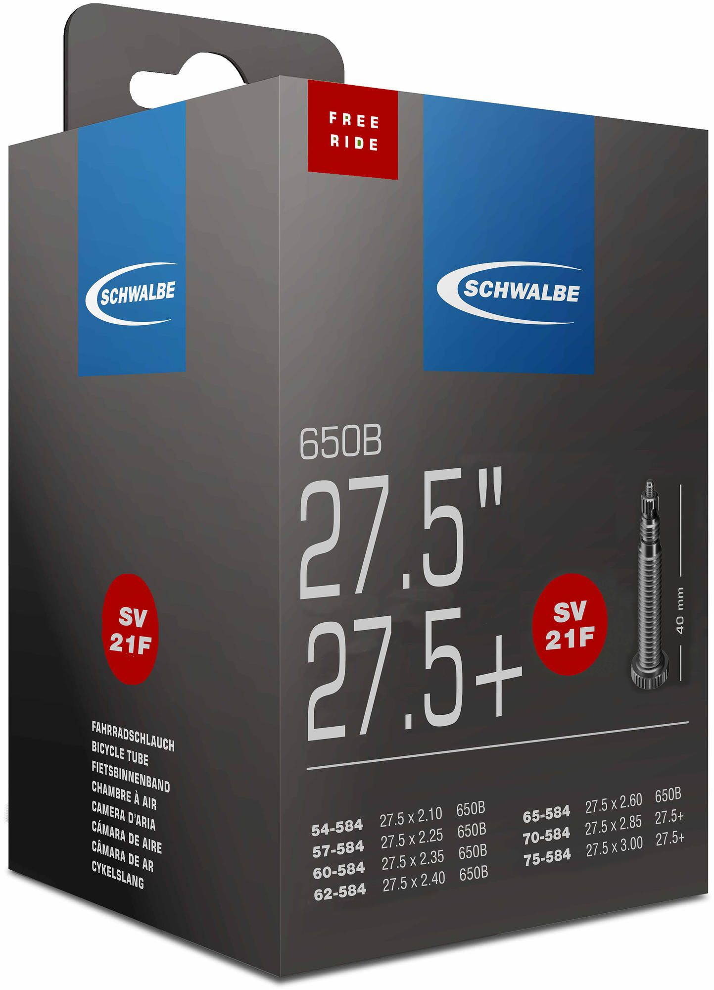 Schwalbe Schlauch Nr. 21 F Freeride