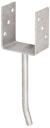 Alberts® Edelstahl U-Pfostenträger 104x60x4mm Betonanker Rundstahl für verschiedene Pfostenstärken