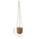 Vorschaubild Wikholm form Design Hängetopf aus Jute in natur 17 x 17 cm